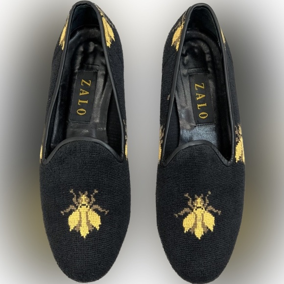 Zalo Shoes House Of Zalo Needlepoint Bee Loafers Poshmark
